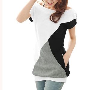 🎄5 for $13! NWT Allegra K boatneck tee